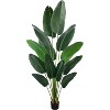 MaseiKar Artificial Bird of Paradise Plant 6 Ft Tall Fake Banana Leaf Plant for Indoors and Outdoors, Faux Palm Tree with Plastic Pot for Home Decor - 2 of 4