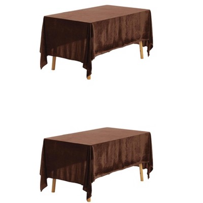 Unique Bargains Dinner Rectangle Wrinkle-Resistant Washable Polyester Table Cover 2 Pcs