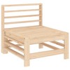 vidaXL Garden Middle Sofa Natural wood Solid pine wood Standard Modular - 2 of 2