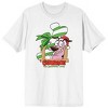Courage the Cowardly Dog Festive Christmas Adult White Short Sleeve Tee - 2 of 3