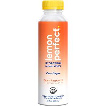 Lemon Perfect Peach Raspberry Hydrating Lemon Water - 12 fl oz Bottle