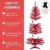4FT Red Christmas Tree with 50 UL Lights, 122 PVC Tips,Artificial Holiday Tree for Indoor Decoration, Small Space, Tabletop, Apartment, or Office - 3 of 4