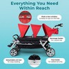 Gaggle by Foundations Jamboree 6 Seat Stroller, All Terrain Tubeless Wheels, Easy Fold - 3 of 4