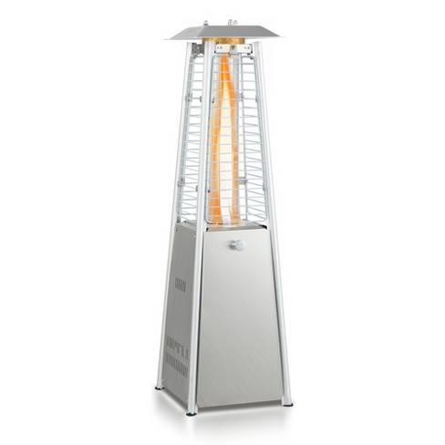 Costway 35'' Portable Tabletop Pyramid Patio Heater Stainless Steel Propane  Gas 9500 Btu : Target
