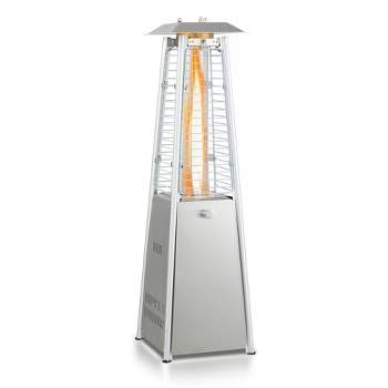 Costway 35'' Portable Tabletop Pyramid Patio Heater Stainless Steel Propane gas 9500 BTU