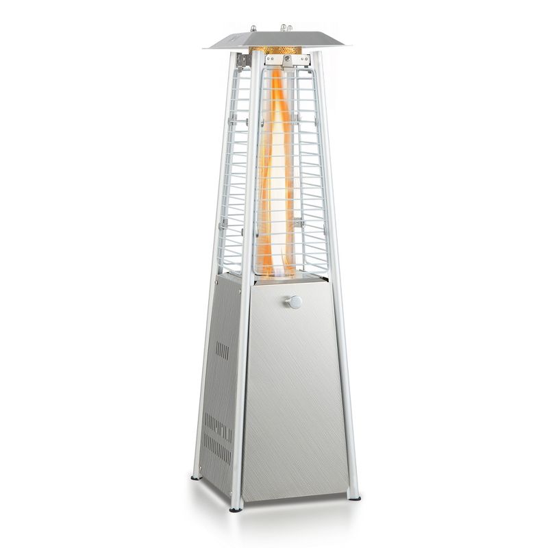 Costway 35'' Portable Tabletop Pyramid Patio Heater Stainless Steel Propane gas 9500 BTU, 1 of 10