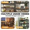 Heavy-Duty 5-Tier Storage Shelf, Foldable Steel Organizer Rack with Wheels for Kitchen Living Room, No Tools Assembly, Space Saver - 4 of 4