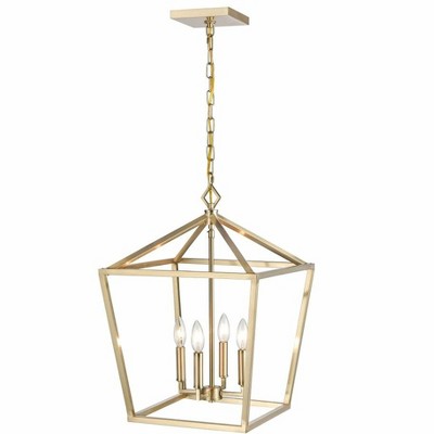 Elegant Modern Gold LED Pendant Light for Indoor/Outdoor Use