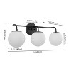 JONATHAN Y Louis Parisian Globe Metal/Frosted Glass Modern Contemporary LED Vanity Light - 4 of 4