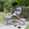 Lafuma UV-Resistant, Universal, Adjustable, Outdoor Zero-Gravity Camping Chair Polyester Sun Shade Attachment Accessory, Noir Black - 4 of 4
