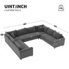 NicBex Couches for Living Room 116*86" Modular Sectional 8 Seat Sofa Chenille Reversible U-Shaped Convertible Sofa Couch with Pillows, Gray - 3 of 4
