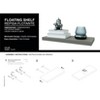 Vynxaria Floating Shelf in Melamine x2, Modern Minimalist, Taupe, 31.5" Wide - 4 of 4