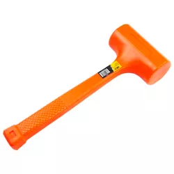 Stark USA 4-Pounds Dead Blow Hammer w/Non-Slip Hammer w/4lbs Head, Neon Orange Orange