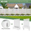 DoCred  Air Conditioner Fence, 1-Panel Vinyl Privacy Screen with Planter Box for Outdoor AC, Trash Can, or Pool – 43"W x 72"H – White - 4 of 4