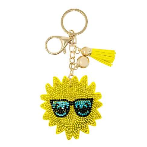 Wrapables Crystal Bling Key Chain Keyring With Tassel Car Purse Handbag Pendant Mr Sunshine Target