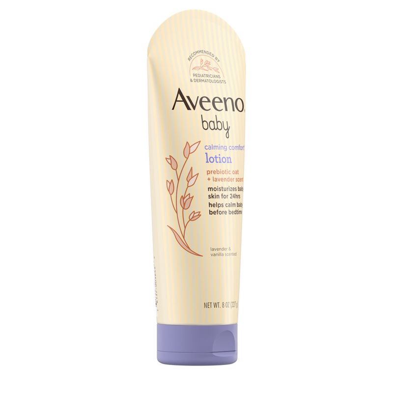 Aveeno Baby Calming Comfort Moisturizing Body Lotion - Lavender &#38; Vanilla Scents - 8oz, 4 of 9