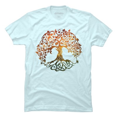Men's Design By Humans \Golden\" Tree" By Jetti T-Shirt