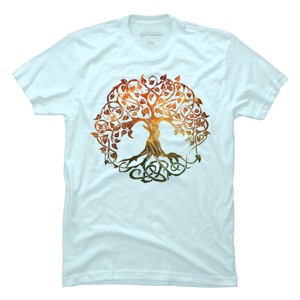 Men's Design By Humans \Golden\" Tree" By Jetti T-Shirt - 1 of 3
