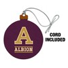 Albion College Primary Logo Wood Christmas Tree Holiday Ornament - 2 of 4