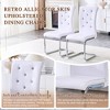 KWPZQEB Dining Chairs Set, Faux Leather Kitchen Chairs with Metal Legs & Crystal Buckle Design, Upholstered Chair for Living Room, Kitchen - 4 of 4