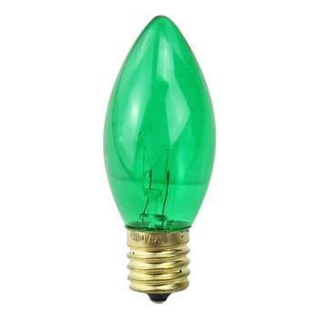 Northlight Pack of 25 Transparent Green C9 Christmas Replacement Bulbs