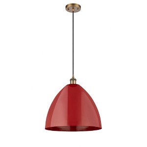 Plymouth Dome - 1 Light Cord Hung Mini Pendant In Industrial Style-18.75 Inches Tall and 16 Inches Wide - 1 of 1