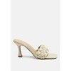 Woven Strap Spool Heel Sandals Women - 2 of 4