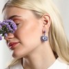SOHI Women's Amerthyst Purple The Evil Eye's Ray Drop Earrings - 3 of 4