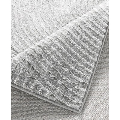 Maya Gray High-Low Texture Synthetic Area Rug 5'2" x 7'2"