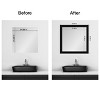 Amanti Art Mirror Makeover Bathroom Mirror Frame Border Kit  - Fully Assembled Peel and Stick Frame - Mirror NOT Included - Avon Black Trim - 4 of 4