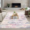 Modern Geometric Living Room Bedroom Area Rugs, Washable Soft Low Pile Floor Carpet with Stripped Lines for Dining Room - 2 of 4