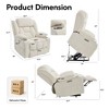 GlasFlength Accent Chairs Modern with Comfortable Seating for Living Room or Lounge Area Beige,40”*36.2”*43.7" - 2 of 4