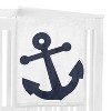 Sweet Jojo Designs Gender Neutral Baby Milestone Blanket Sailor Blue and White - 2 of 4
