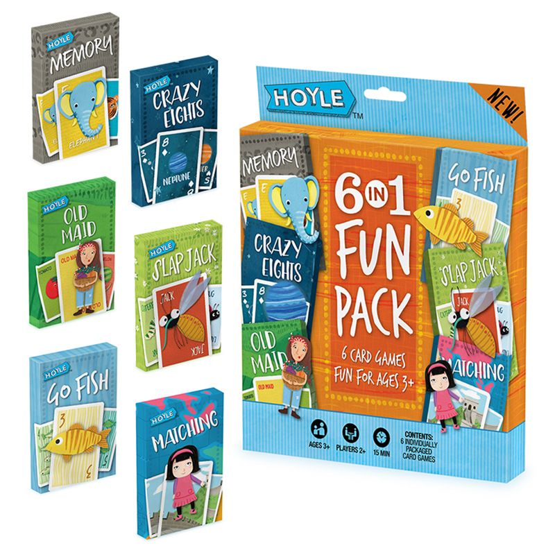 Hoyle 6 in 1 Fun Pack Classic Children's Games, 3 Packs, 2 of 5