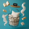 IRIS USA Round Wire Basket with Wooden Lid, 2 Pack, Potato Onion Vegetable Storage, Nestable Storage Bins, Water Resistant Surface - 4 of 4
