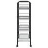 vidaXL 4-Tier Kitchen Trolley Black 18.1 in.x10.2 in.x33.5 in. Iron - 4 of 4