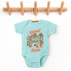 The Juniper Shop Sweet Summer Time Strawberry Baby Short Sleeve Bodysuit - 24M - Chill - 1 of 4