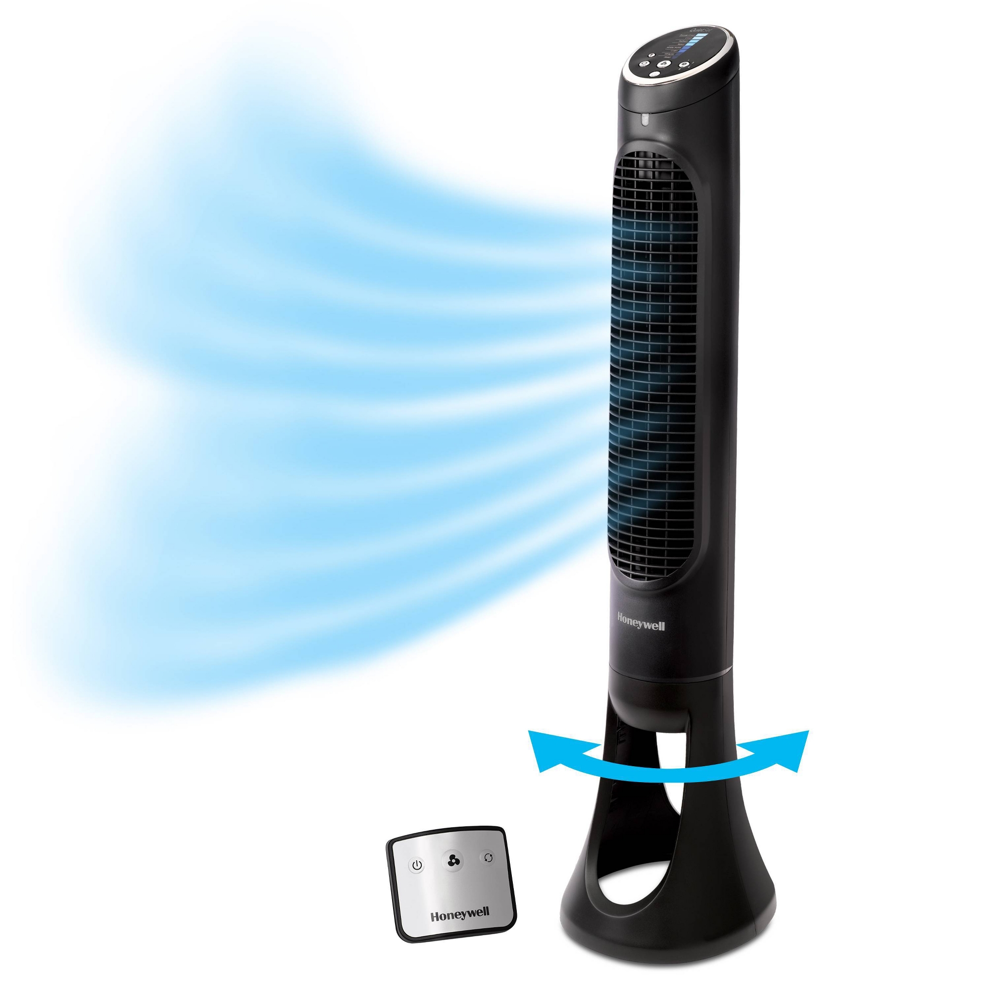 Honeywell QuietSet 8-Speed Oscillating Tower Fan Black