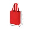 Unique Bargains Felt Reusable 2 Bottle Wine Carrier Tote Bag with Divider - 2 of 4