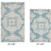 Medallion Collection 2 Piece 100% Cotton Tufted Bathroom Rug Set  with Non-Slip Backing, Machine Washable, Tumble Dry Bath Mat - 2 of 4