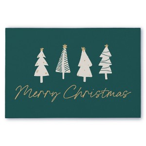 Personalization Mall Christmas Aspen Merry Christmas Doormat - 1 of 4