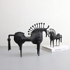 NotArt Warrior's Shadow: Modern Abstract Metal Horse Sculpture for Living Room, Office & - 4 of 4