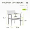 Sapphtopaz Patio Dining Chairs Aluminum Outdoor Dining Chairs with Cushions, Tapered Feet for Garden, Patio, Lawn - 2 of 4