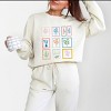 Simply Sage Market Floral Stamps Lightweight Garment Dyed Sweatshirt - 2 of 4