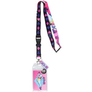 Hunter X Hunter Lanyard ID Badge Holder Hisoka Morow w/ 1.5" Charm - 1 of 4