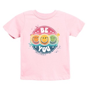 The Juniper Shop SmileyWorld Be You Rainbow Circle Youth Short Sleeve Tee - 1 of 4