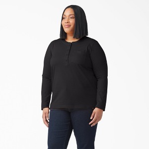Dickies Women's Plus Heavyweight Henley - 1 of 4