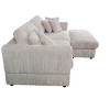 White Cloud 105" L-Shaped Sectional: Sleeper Ottoman, 6 Pillows Included - 4 of 4