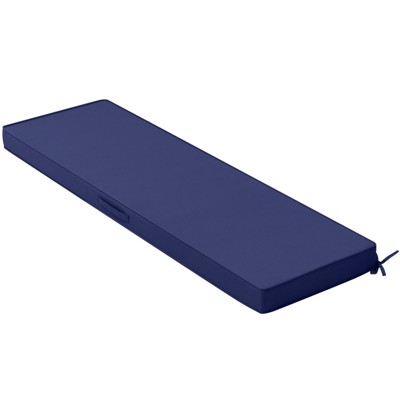 Crestlive Products Outdoor Bench Cushion with Ties Water Resistant Fabric Durable Thicken Memory Foam for Loveseat Couch Porch Swing