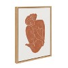 Kate & Laurel All Things Decor 18" x 24" Sylvie Figurine Framed Canvas by Alexander Ginzburg Natural: Modern Wall Art - 2 of 4